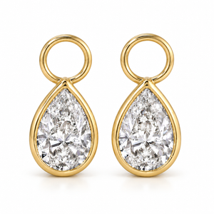 Lab Diamond Bezel Earring Charm