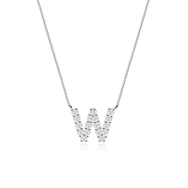 Large Diamond Initial Necklace