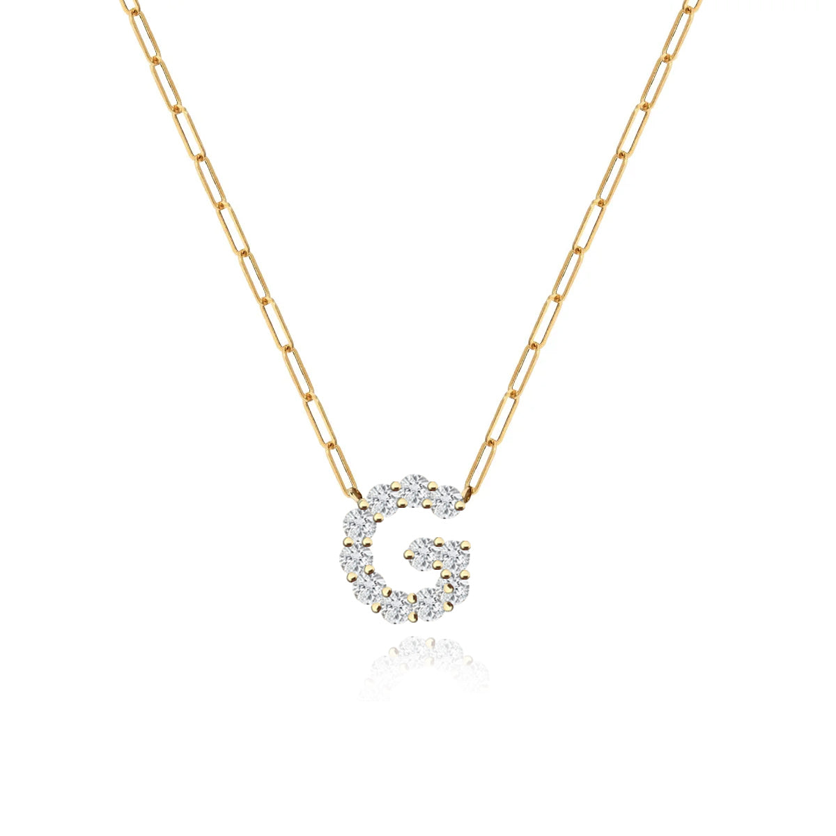 Large Diamond Initial Necklace