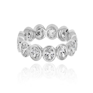 Oval Bezel Diamond Eternity Ring