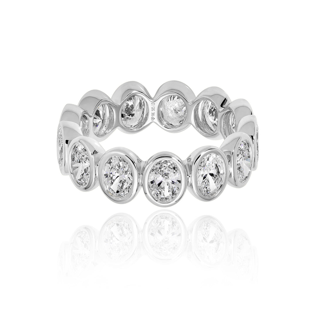 Oval Bezel Diamond Lab Eternity Ring
