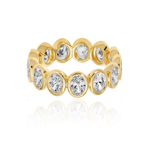 Oval Bezel Diamond Eternity Ring