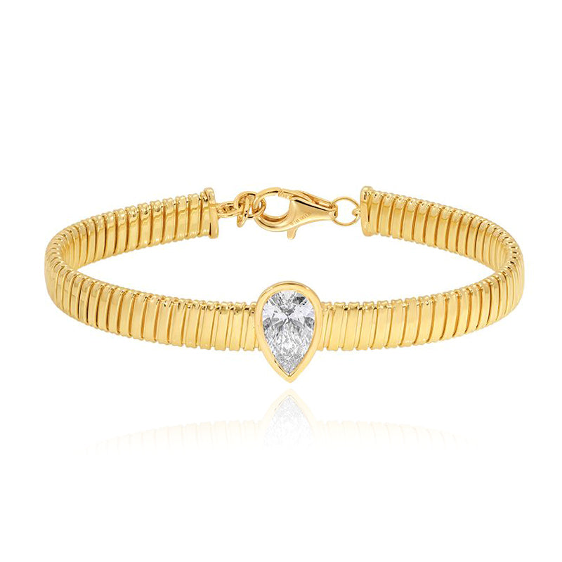 Lab Diamond Omega Chain Bracelet
