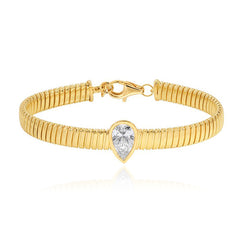 Lab Diamond Omega Chain Bracelet