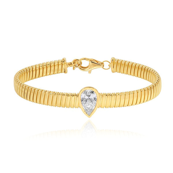 Lab Diamond Omega Chain Bracelet