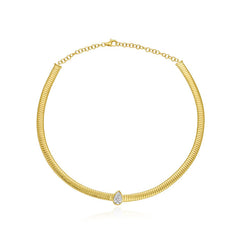 Lab Diamond Omega Chain Necklace