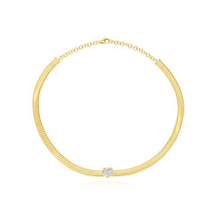 Lab Diamond Omega Chain Necklace