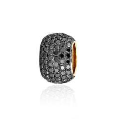 Pave Black Diamonds Oval Charm