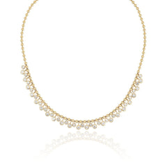 Dangling Bezel Diamond Ball Chain