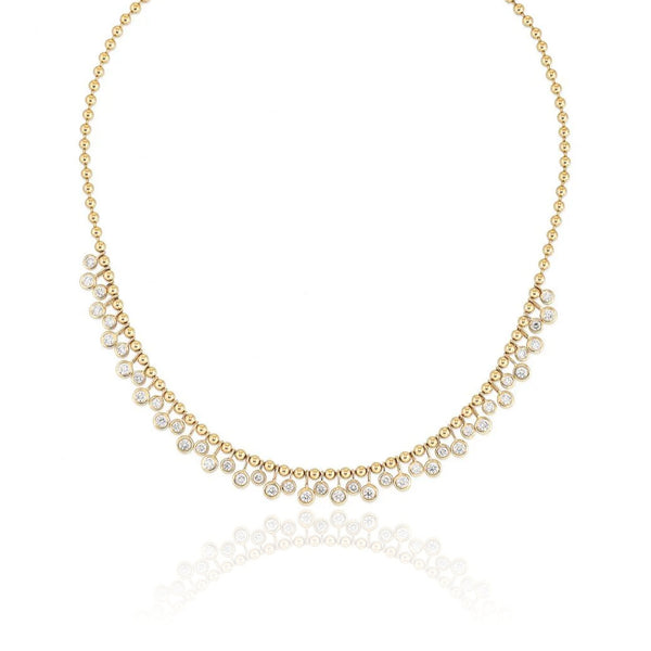 Dangling Bezel Diamond Ball Chain