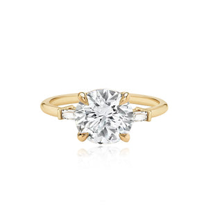 Large Baguette Diamond Shape Engagement Ring