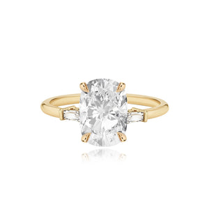 Large Baguette Diamond Shape Engagement Ring