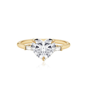 Large Baguette Diamond Shape Engagement Ring