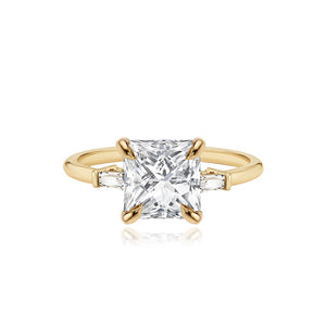 Large Baguette Diamond Shape Engagement Ring