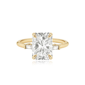 Large Baguette Diamond Shape Engagement Ring