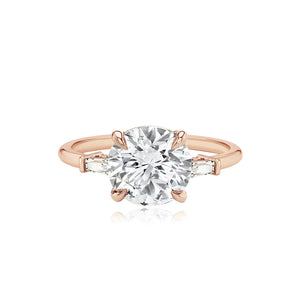 Large Baguette Diamond Shape Engagement Ring