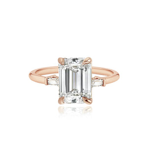 Large Baguette Diamond Shape Engagement Ring