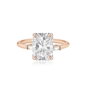 Large Baguette Diamond Shape Engagement Ring