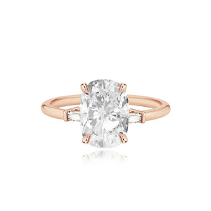 Large Baguette Diamond Shape Engagement Ring