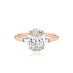 Large Baguette Diamond Shape Engagement Ring