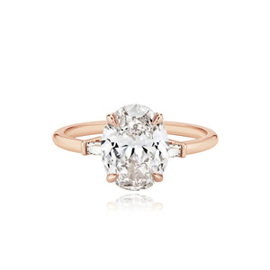 Large Baguette Diamond Shape Engagement Ring