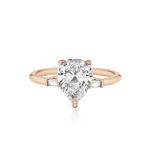 Large Baguette Diamond Shape Engagement Ring