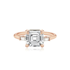 Large Baguette Diamond Shape Engagement Ring