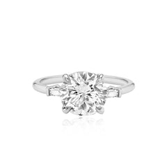 Large Baguette Diamond Shape Engagement Ring