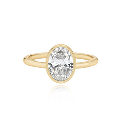 Gold Bezel Diamond Set Engagement Ring