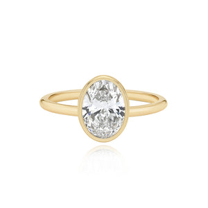 Gold Bezel Diamond Set Engagement Ring