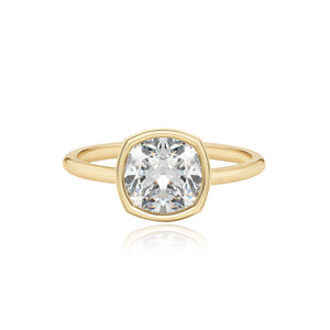 Gold Bezel Diamond Set Engagement Ring