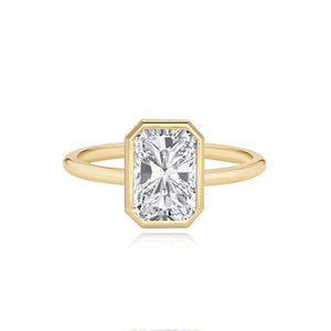 Gold Bezel Diamond Set Engagement Ring