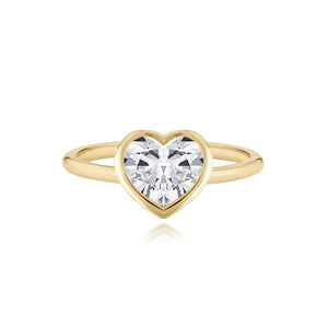 Large Bezel Diamond Shape Engagement Ring