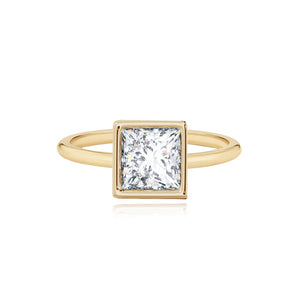 Gold Bezel Diamond Set Engagement Ring