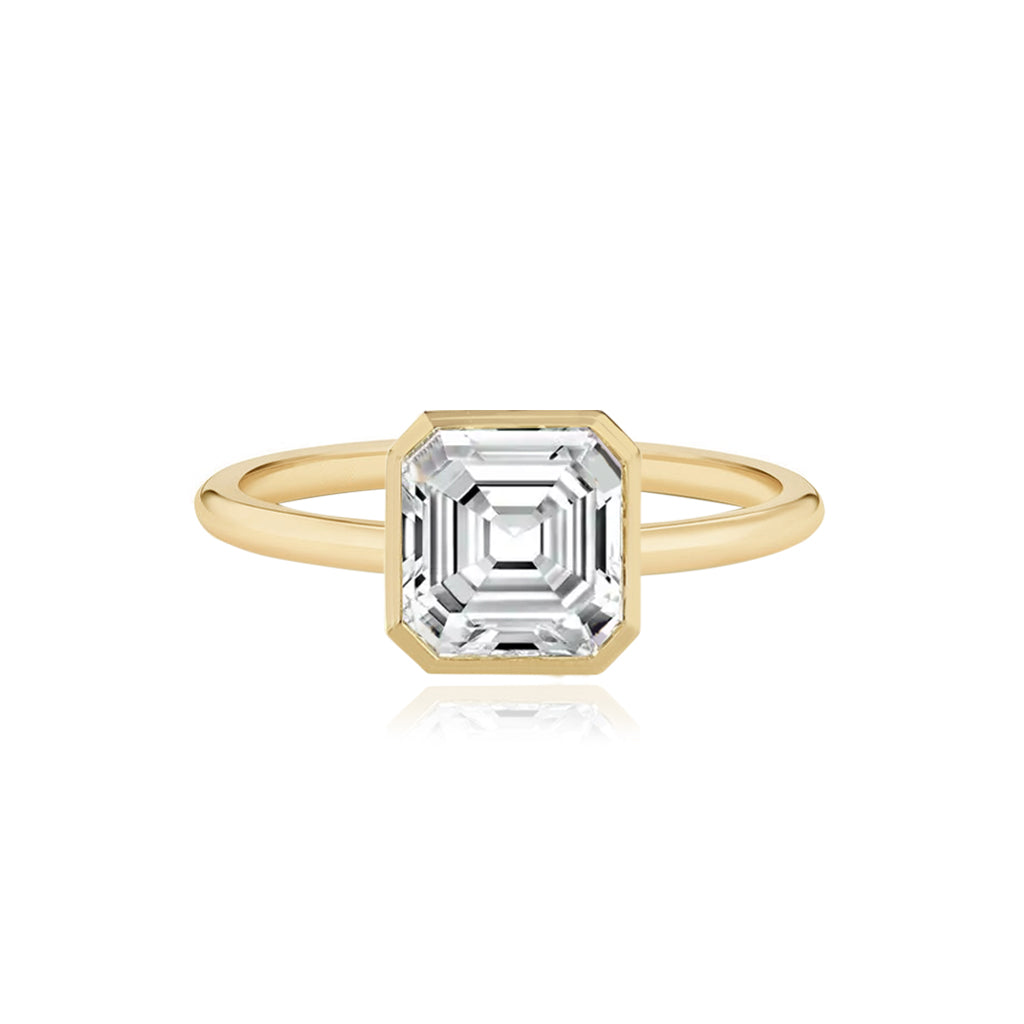 Gold Bezel Engagement Ring