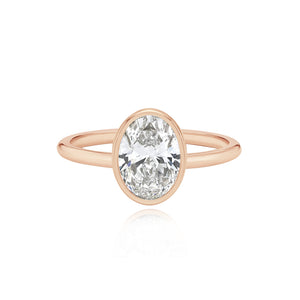 Gold Bezel Diamond Set Engagement Ring