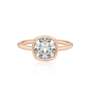 Gold Bezel Diamond Set Engagement Ring