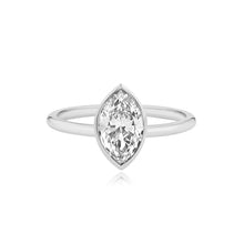 Load image into Gallery viewer, Gold Bezel Diamond Set Engagement Ring
