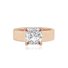 Load image into Gallery viewer, Diamond Engagement Thick Gold Band Ring
