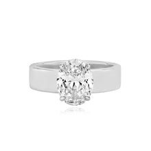 Load image into Gallery viewer, Large Diamond Shape Engagement Thick Gold Ring
