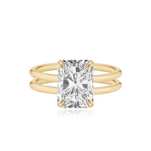 Load image into Gallery viewer, Diamond Double Gold Band Engagement Ring
