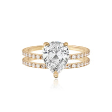 Load image into Gallery viewer, Large Diamond Double Pave Band Engagement Ring
