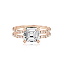 Load image into Gallery viewer, Large Diamond Double Pave Band Engagement Ring
