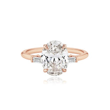 Load image into Gallery viewer, Diamond Gold Tapered Baguettes Engagement Ring
