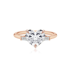 Diamond Gold Tapered Baguettes Engagement Ring