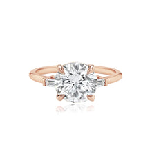 Load image into Gallery viewer, Diamond Gold Tapered Baguettes Engagement Ring
