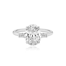 Load image into Gallery viewer, Diamond Gold Tapered Baguettes Engagement Ring
