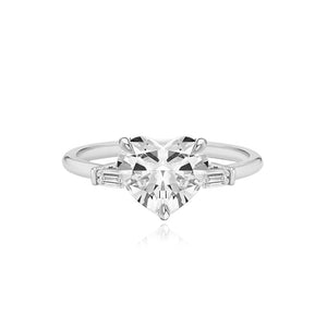 Diamond Gold Tapered Baguettes Engagement Ring