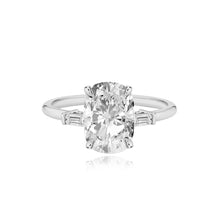 Load image into Gallery viewer, Diamond Gold Tapered Baguettes Engagement Ring
