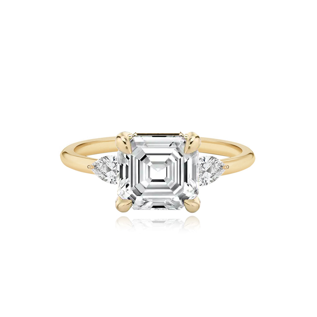 Diamond Pear Side Engagement Ring
